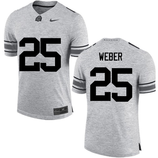 Ohio State Buckeyes #25 Mike Weber Men Official Jersey Gray OSU99304